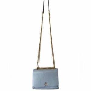 Tory Burch Sky Blue Crossbody with Gold Chain